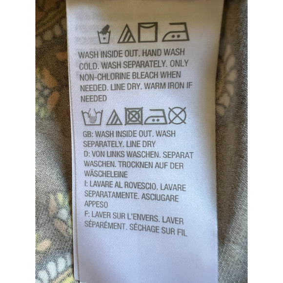 Bob Mackie Top Womens Size L Yellow Brown Pullover Tunic Wearable Art Boho Hippi - Picture 8 of 10